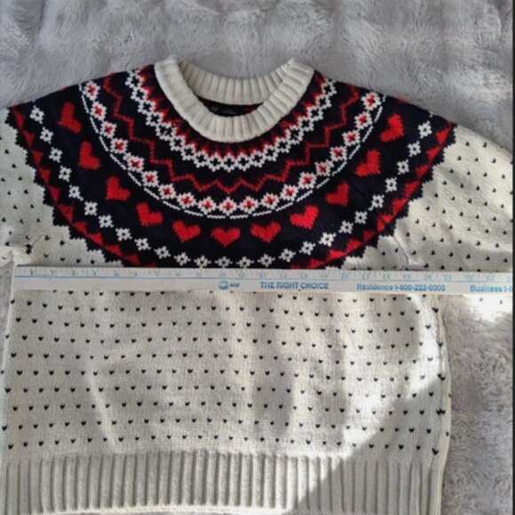 Gap Heart Fair Isle Crewneck Sweater - Picture 5 of 6